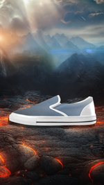 Men's Gradient Grey Solids print Slip-on Canvas Shoes