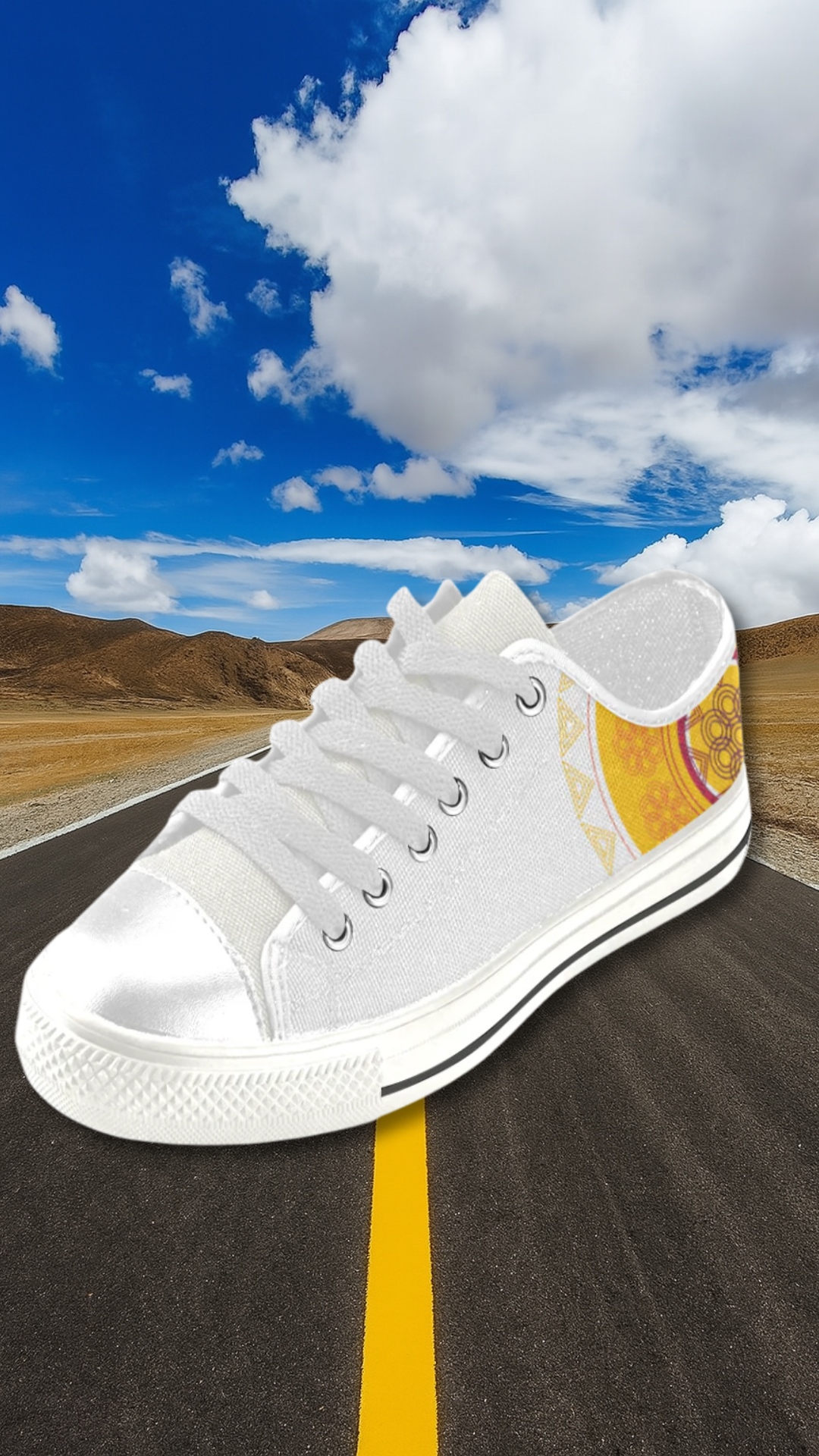 Men's Mandala Print Canvas Low Top Shoes
