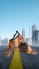 Men's Flames Doodle Print Canvas Barefoot Shoes