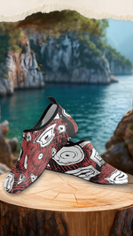 Men's Woody Doodle Print Canvas Barefoot Shoes