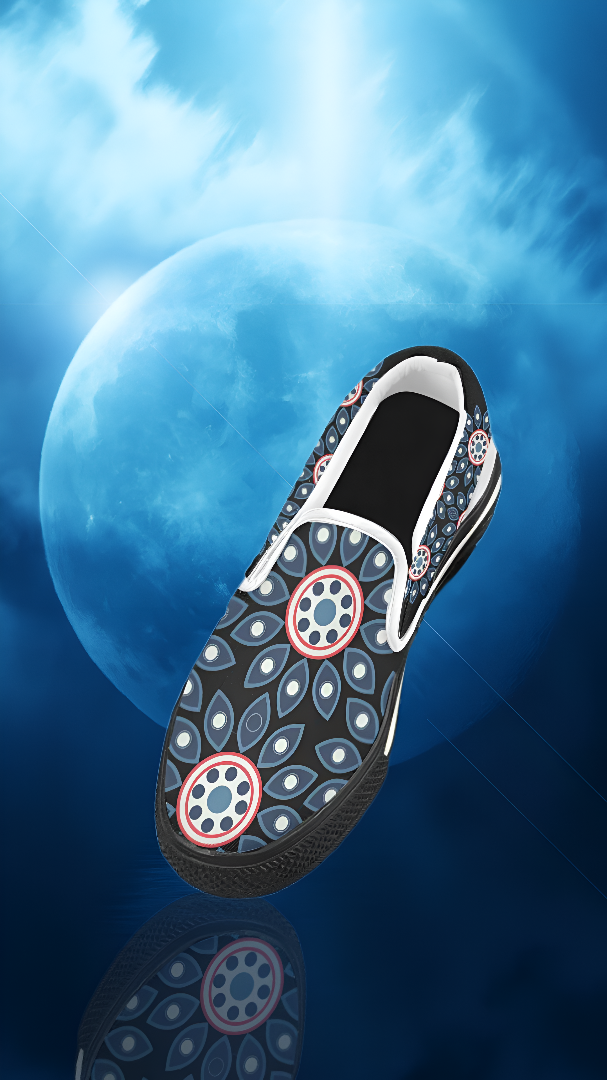 Men's Mandala Print Canvas Slip-on Shoes