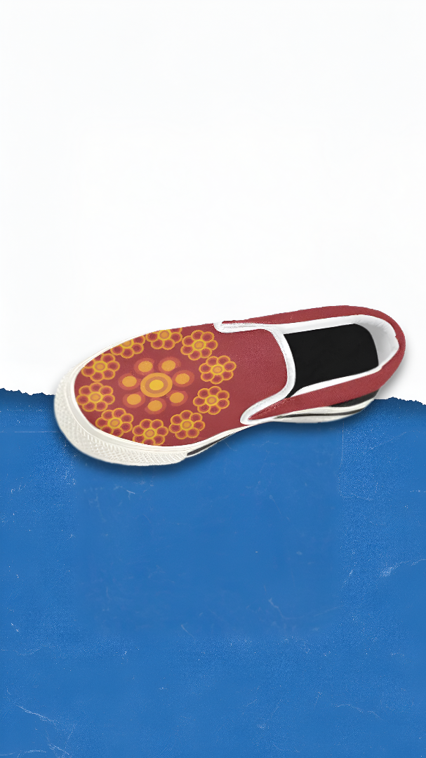 Men's Mandala Art Print Canvas Slip-on Shoes