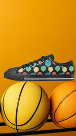 Men's Hot Air Balloon Casual Print Low Top Canvas Shoes