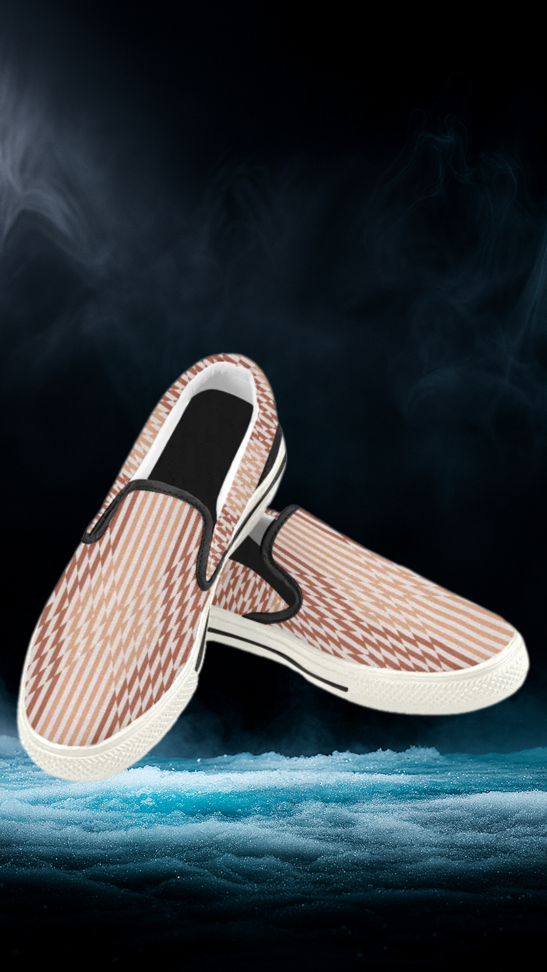 Men's Checkers Print Canvas Slip-on Shoes