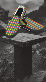 Women's Polka Dots Print Slip-on Canvas Shoes