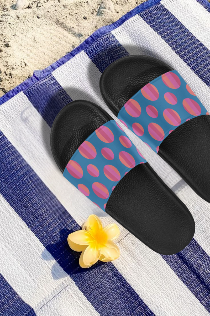 Women's Polka Print Sliders Sandals
