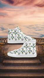 Women's Atomic Polka Print Canvas High Top Shoes