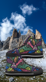 Men's Third Eye Psychedelic Print Canvas High Top Shoes