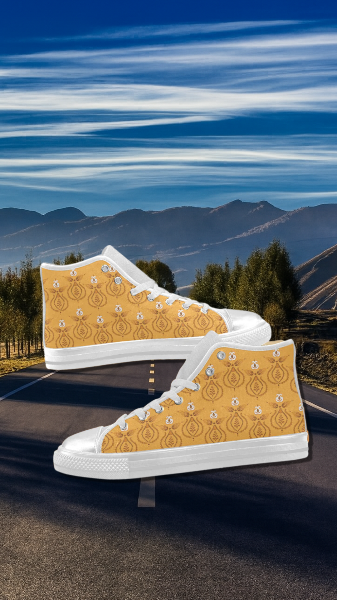 Women's Mandala Artwork Print Canvas High Top Shoes