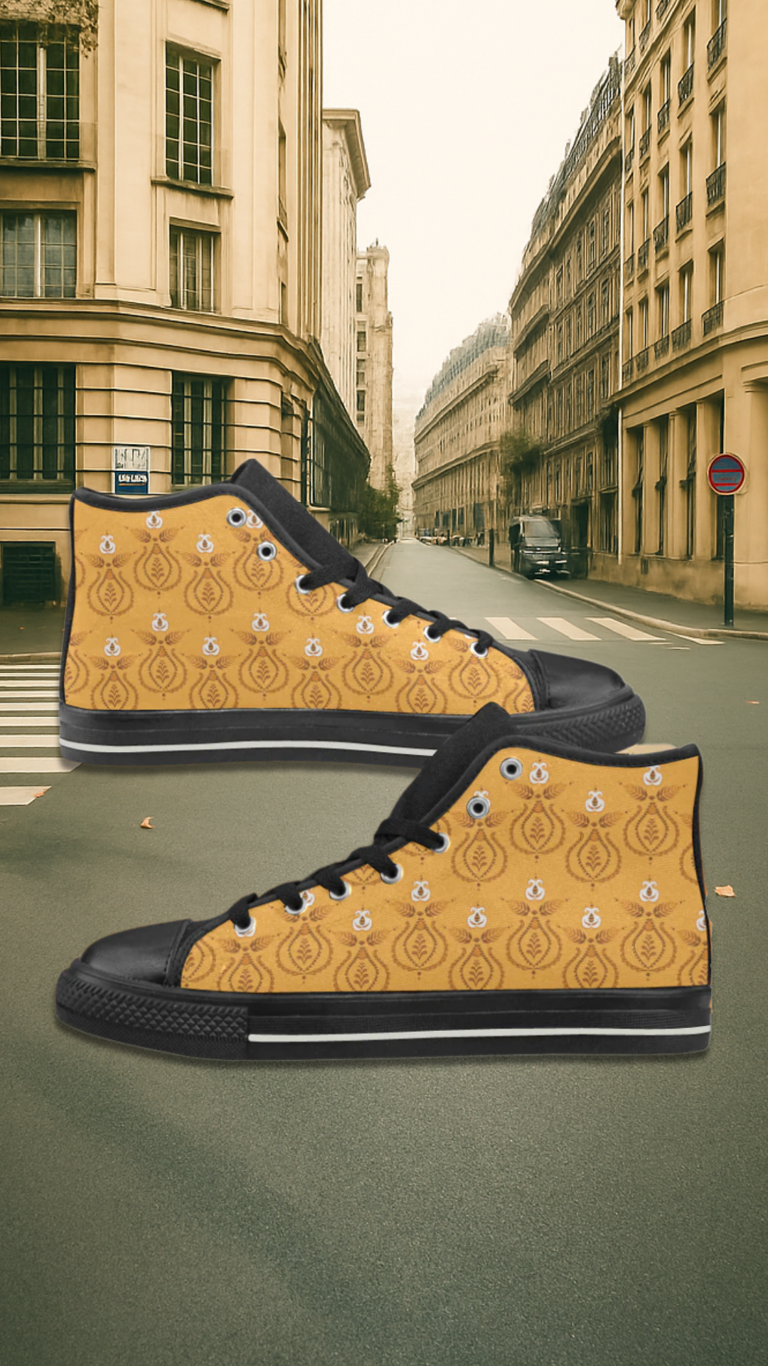 Women's Mandala Artwork Print Canvas High Top Shoes