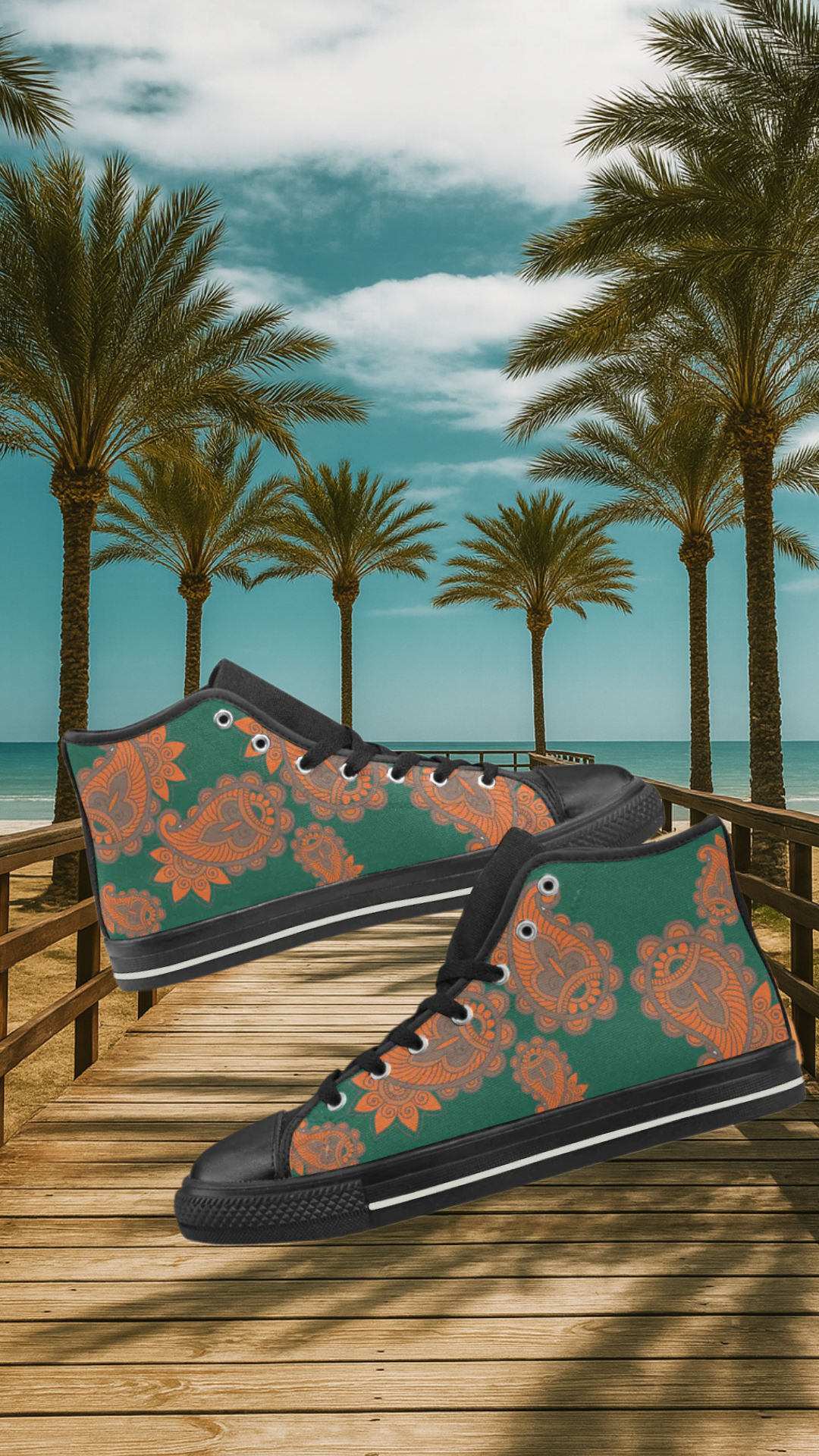 Women's Classic Mandala Print Canvas High Top Shoes