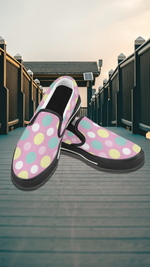 Women's Polka Print Canvas Slip-on Shoes