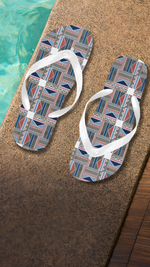 Unisex Tribal Geometric Print Flip Flops