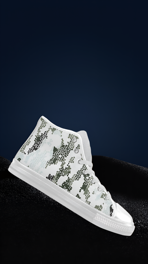 Men's Digital Camouflage Print Canvas High Top Shoes