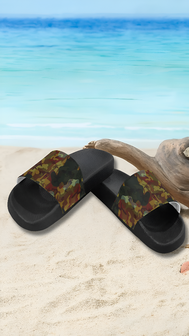 Men's Military Camouflage Print Sliders Sandal