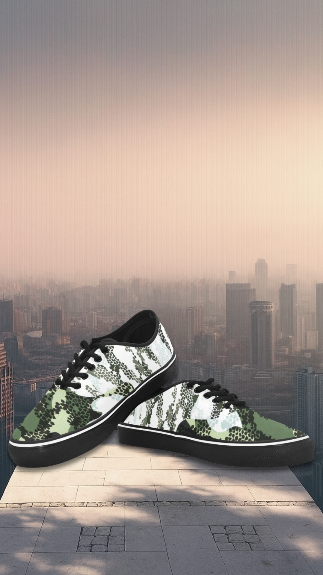 Women's Digital Camouflage Print Canvas Low Top Shoes