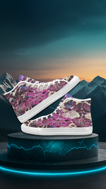 Women's Snake Skin Print Canvas High Top Shoes