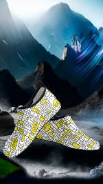 Men's Pop Yellow Doodle Print Barefoot Shoes