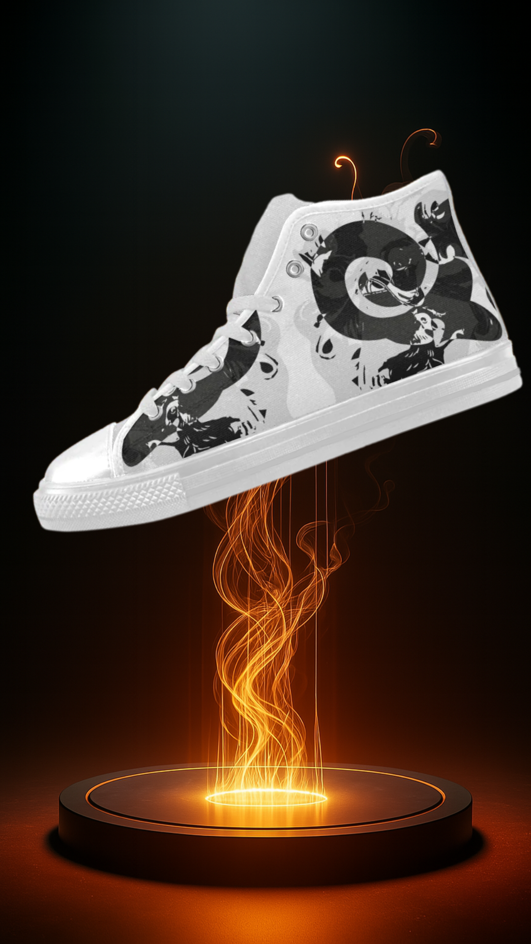 Men's Aries Zodiac Print Canvas High Top Shoes