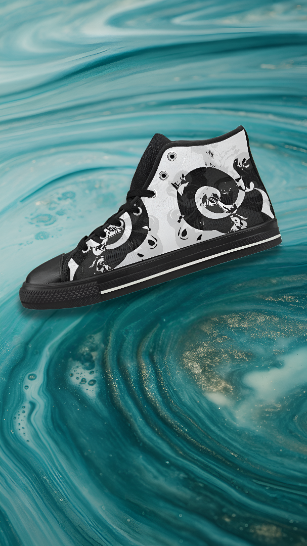 Men's Aries Zodiac Print Canvas High Top Shoes