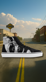 Men's Taurus Zodiac Print Canvas High Top Shoes