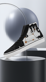 Men's  Zodiac Print Canvas High Top Shoes