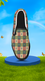 Men's Christmas Tree Print Canvas Slip On Shoes