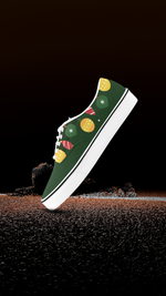 Men's Christmas Lights Print Canvas Low Top Shoes