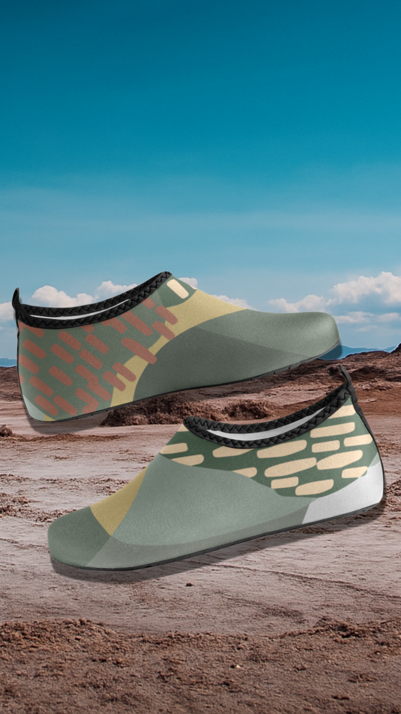 Women's Christmas Colors Print Canvas Barefoot Shoes