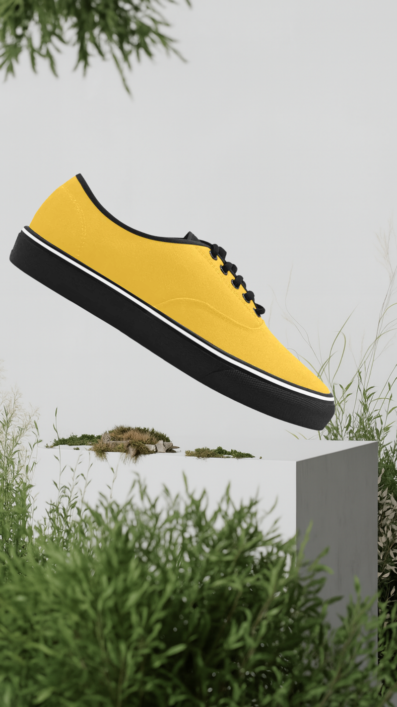 Men's Mango Yellow Canvas Low Top Shoes