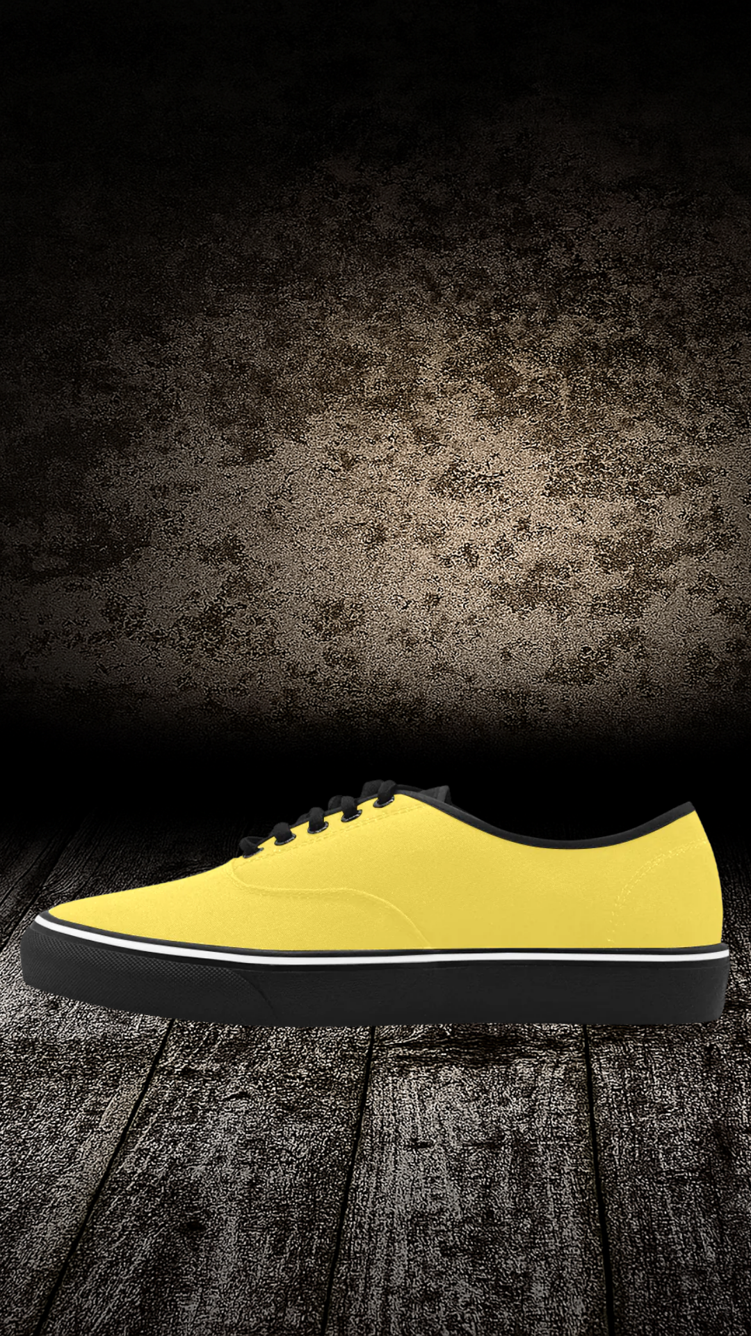 Men's Lemon Yellow Canvas Low Top Shoes