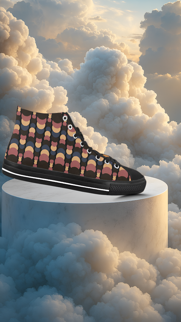 Men's Fire Ball Canvas High Top Shoes