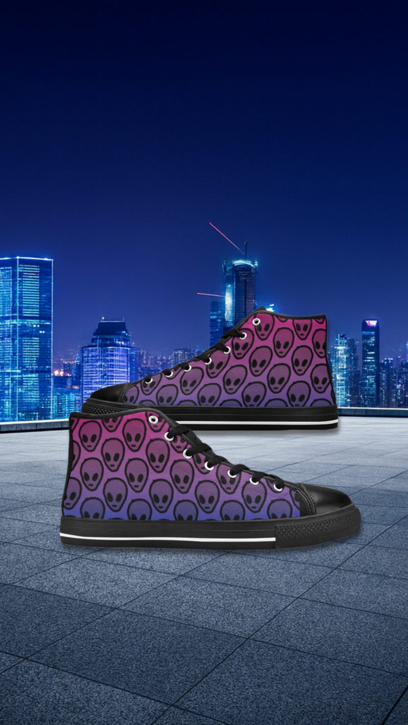 Men's Alien Aliens Abstract High Top Shoes