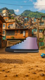 Men's Blue Pink Hue Solid High Top Shoes