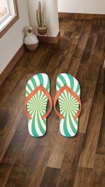 Men's Swirl Twist Abstract Flip Flops