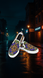 Women's Kaleidoscope Mosaic Abstract Slip-on Shoes