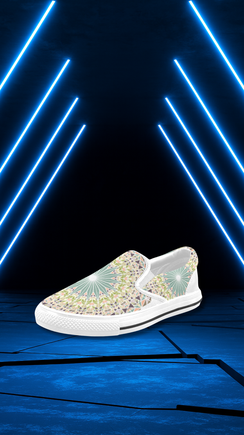Women's Ethereal Bloom Abstract Slip-on Shoes