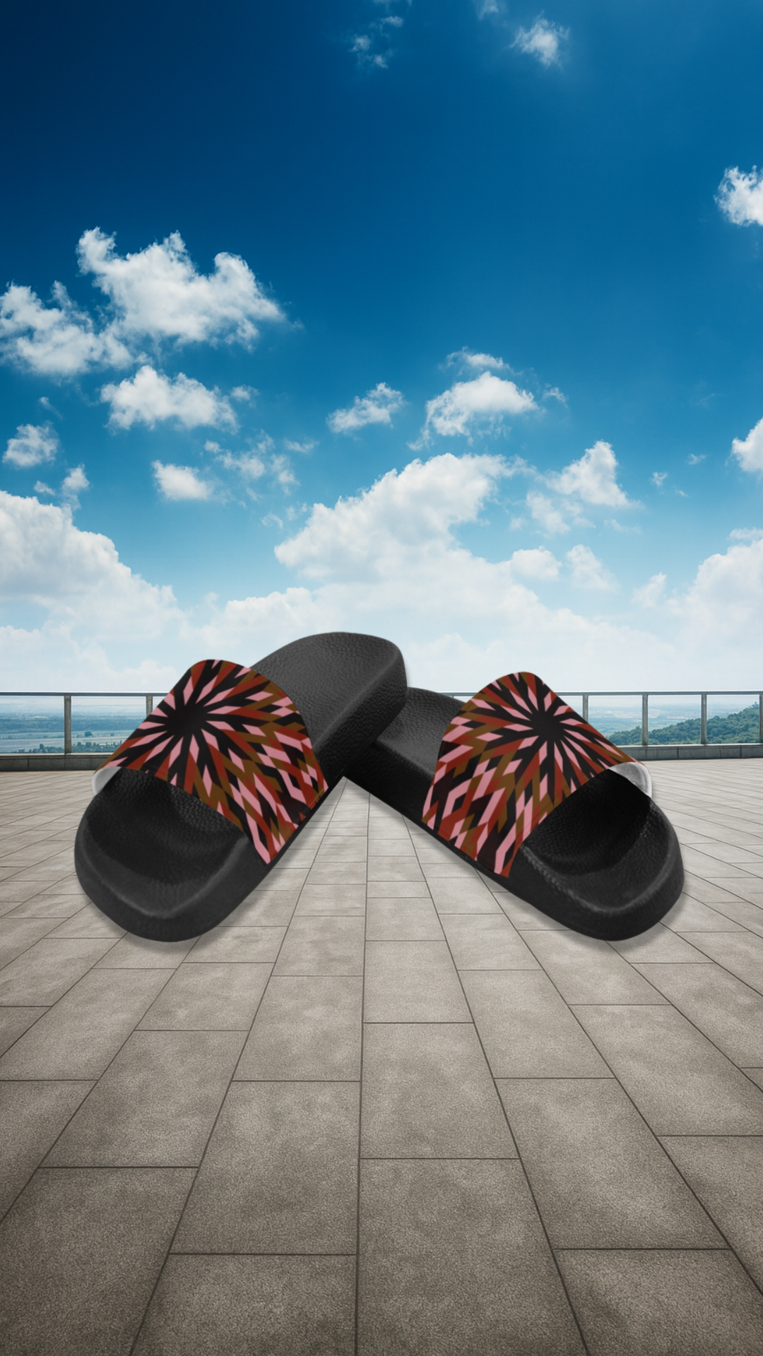 Women's Ember Burst Abstract Slider Sandals