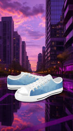 Men's Blue Prism Abstract Low Top Shoes
