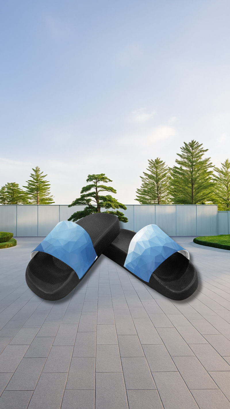 Women's Blue Prism Abstract Slider Sandals
