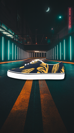 Men's Midnight Flame Abstract Low Top Shoes