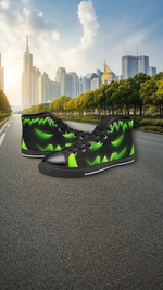 Men's Neon Pumpkin Abstract High Top Shoes