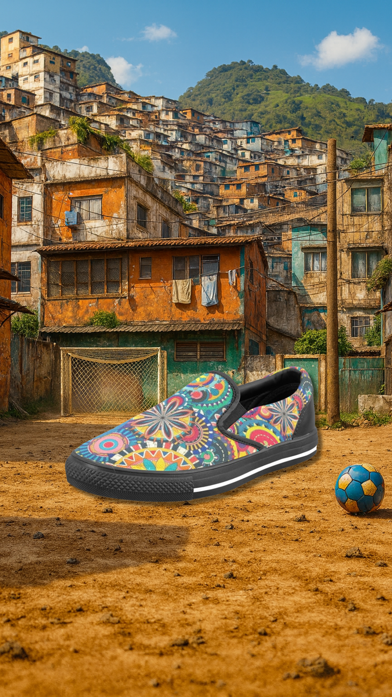 Women's Colorful Mandala Abstract Slip-on Shoes