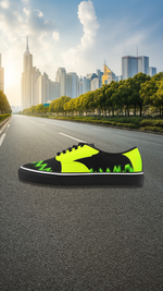 Men's Neon Shark Abstract Low Top Shoes