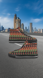 Men's Christmas Stripped Abstract High Top Shoes