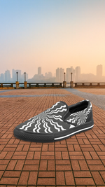 Men's Swirling Vortex Abstract Slip-on Shoes