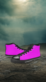 Men's Deep Magenta Solid High Top Shoes