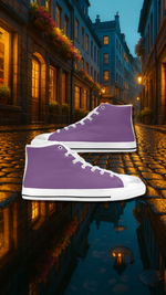 Men's French Lilac Solid High Top Shoes