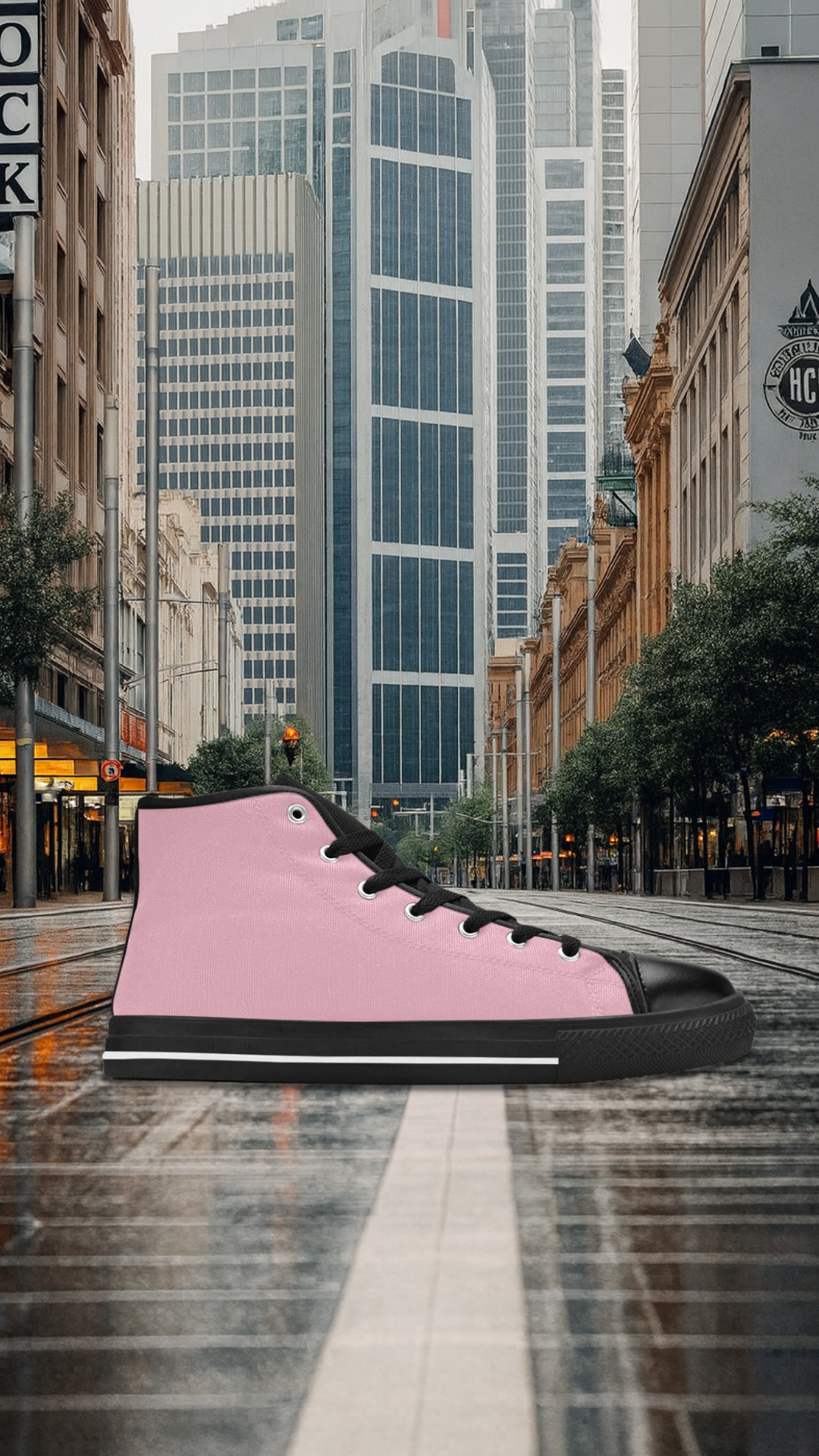 Men's Pale Chestnut Solid High Top Shoes