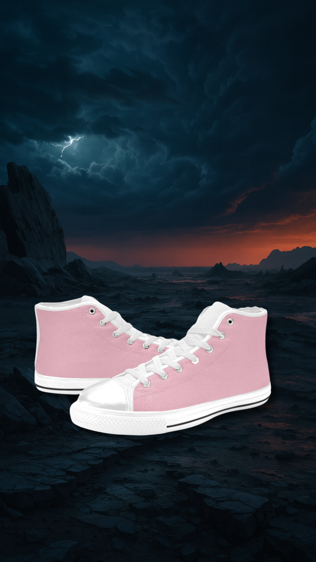 Men's Pale Chestnut Solid High Top Shoes